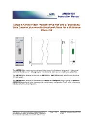 AMG5613R Instruction Manual Single Channel Video Transmit Unit ...