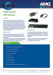 AMG1000 series Passive UTP Devices