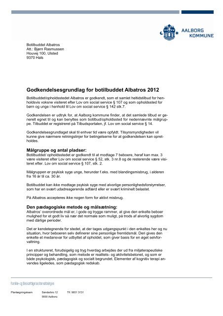 Botilbuddet Albatros - Aalborg Kommune