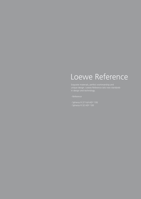 Perfection in Home Entertainment. - Loewe