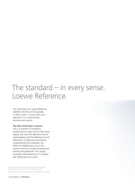 Perfection in Home Entertainment. - Loewe