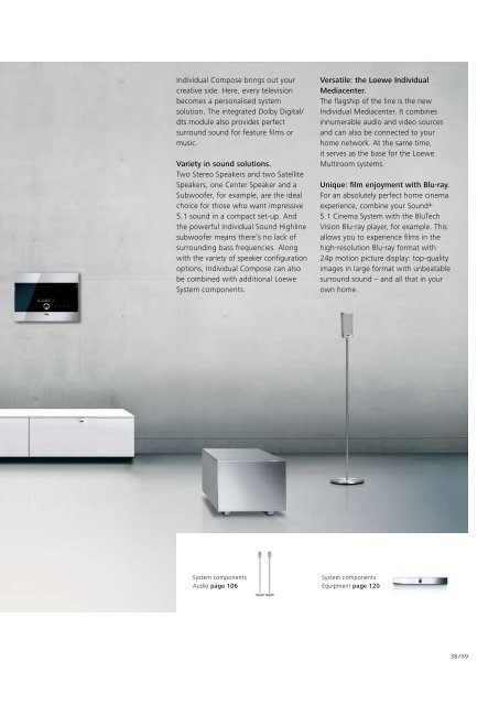 Perfection in Home Entertainment. - Loewe