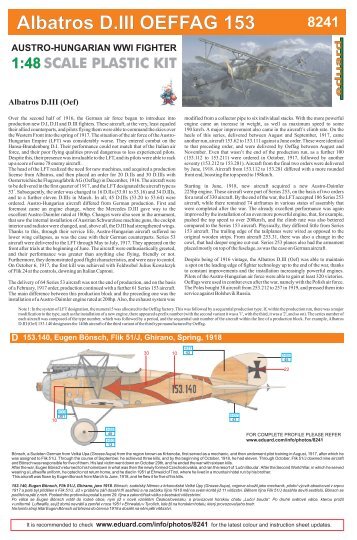 Albatros D.III OEFFAG 153 8241 - Eduard