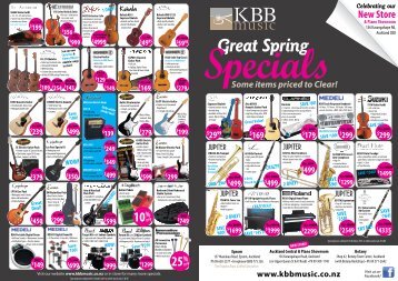 Great Spring Specials - KBB Music