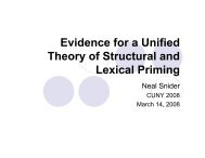 Evidence for a Unified Theory of Structural and Lexical Priming