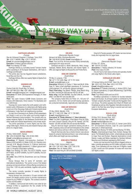 AFRICAN AIRLINE DIRECTORY 2010 - World Airnews