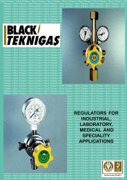 regulators for industrial, laboratory, medical and ... - Black Teknigas