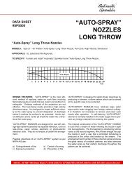 âAUTO-SPRAYâ NOZZLES LONG THROW - NNI, Inc.