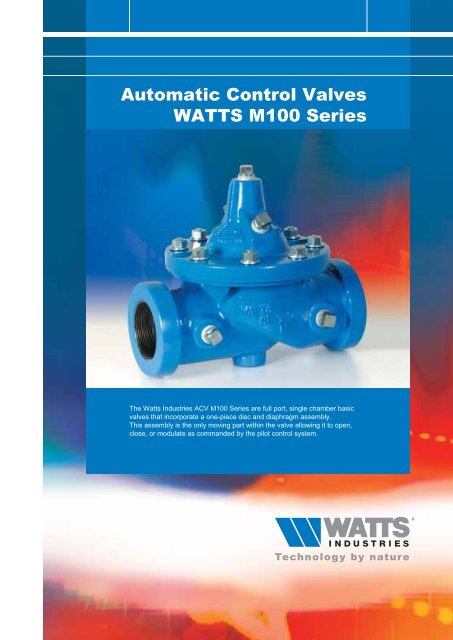 Automatic Control Valves WATTS M100 Series - WATTS industries