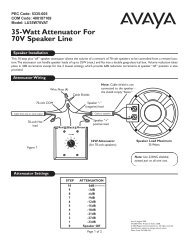 LU35W70VAT 35W 70V Speaker Manual - Avaya Paging Solutions