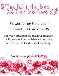 Flower Selling Fundraiser!