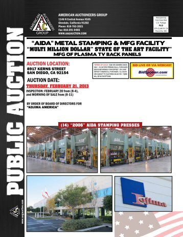 AUCTION LOCATION: AUCTION DATE: - American Auctioneers Group
