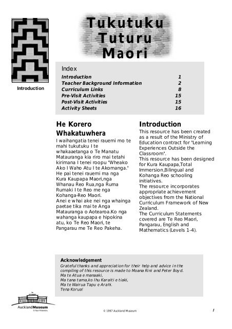 Tukutuku Tuturu Maori - Auckland Museum