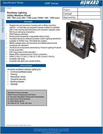 Spec Sheet - Howard Lighting