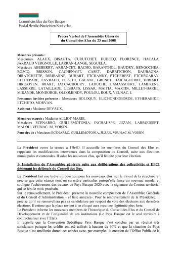 Procès Verbal de l'Assemblée Générale du ... - Alain Lamassoure