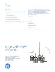 Kaye ValProbe Data Loggers - GE Measurement & Control