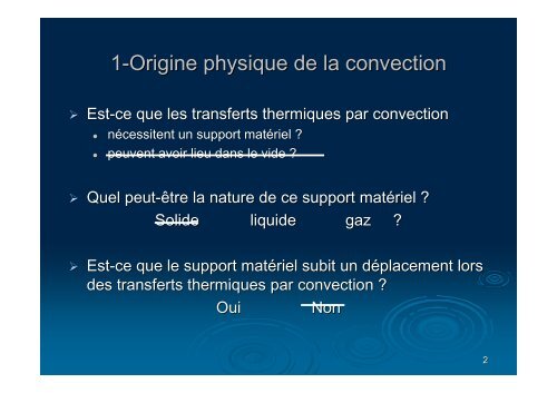 Chapitre 3 La convection thermique