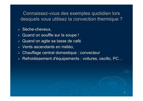 Chapitre 3 La convection thermique