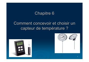 6-Généralités sur les capteurs de température