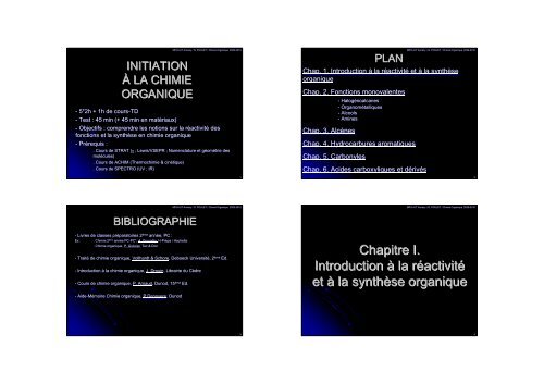 Cours Module Complémentaire de Chimie Organique - IUT Annecy