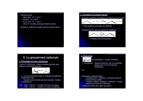 Cours Module Complémentaire de Chimie Organique - IUT Annecy