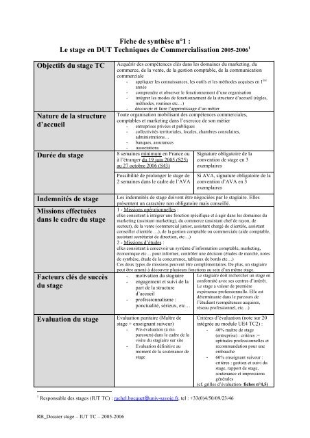 Description Du Stage