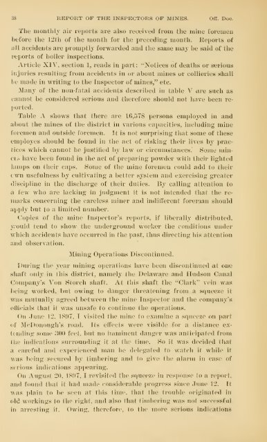 Report of the Bureau of Mines of the Department of Internal Affairs of ...