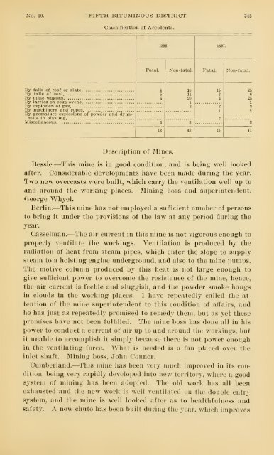 Report of the Bureau of Mines of the Department of Internal Affairs of ...