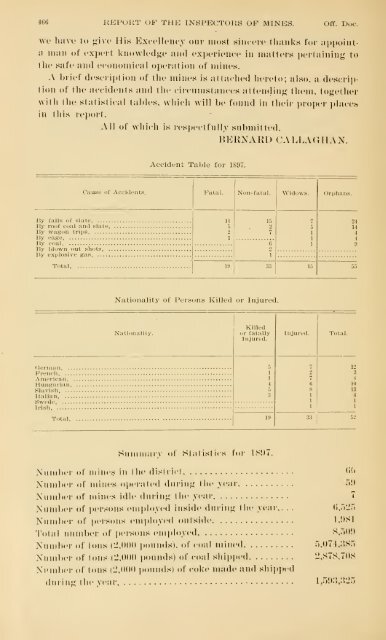 Report of the Bureau of Mines of the Department of Internal Affairs of ...