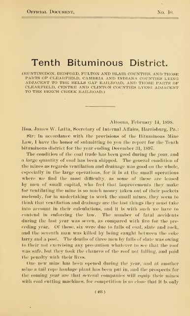 Report of the Bureau of Mines of the Department of Internal Affairs of ...