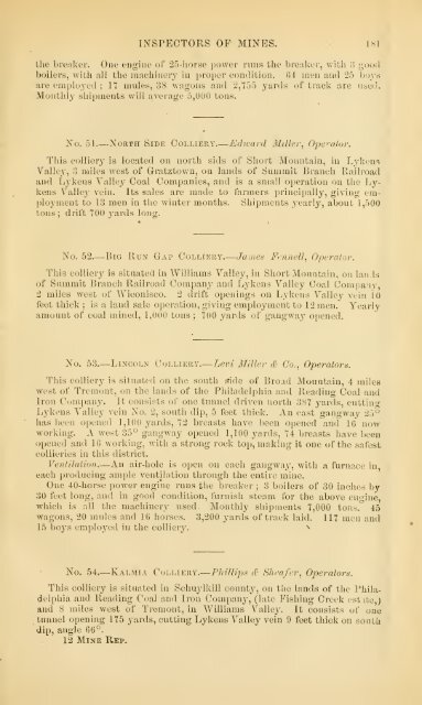 1873 - Old Forge Coal Mines