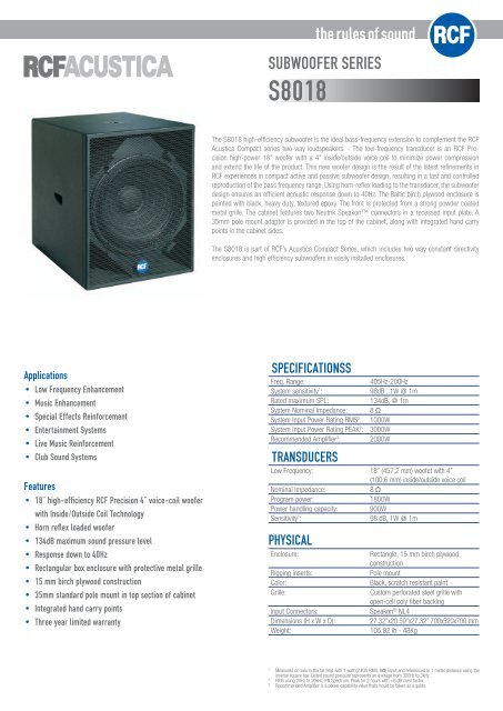 S8018 Bel Aqustic