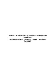 hye sharzhoom - Armenian Studies Program - California State