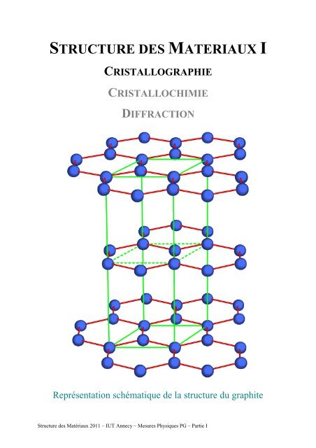 Structure des Matériaux Partie I, Cristallographie - IUT Annecy