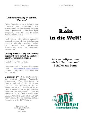 Flyer Vom Rhein in die Welt_NEU - Experiment eV