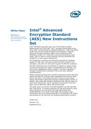 Intel Advanced Encryption Standard (AES) New Instructions Set