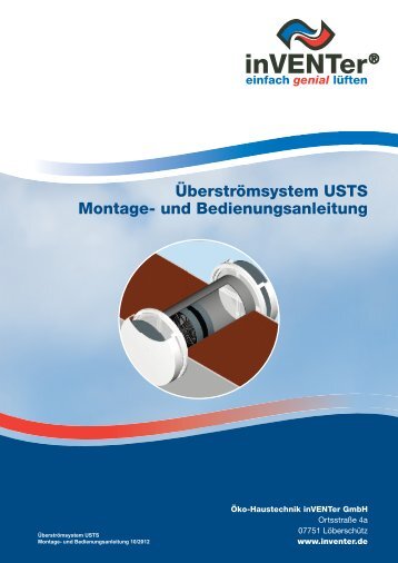 Überströmsystem USTS Montage- und Bedienungsanleitung