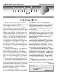Ethical Sensitivity - Insight Meditation Center