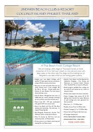 Brochure May 2013 - Jindarin Beach Club & Resort