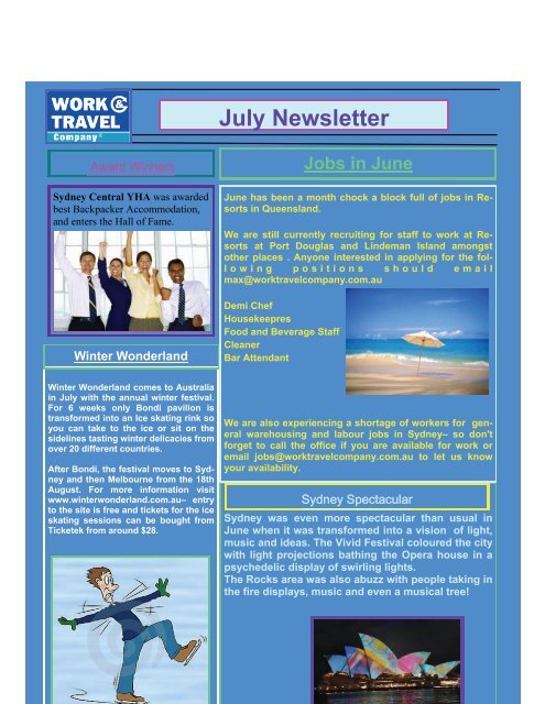 July Newsletter Travel Active July Newsletter Travel Active