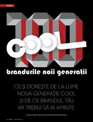 ce-Èi doreÈte de la lume noua generaÈie cool Èi de ce brandul tÄu ...