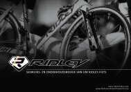 Use and maintenance booklet of your Ridley bicycle