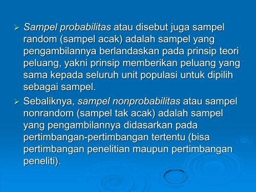 POPULASI DAN SAMPEL © Tri Nugroho Adi - S1 Ilmu Komunikasi ...