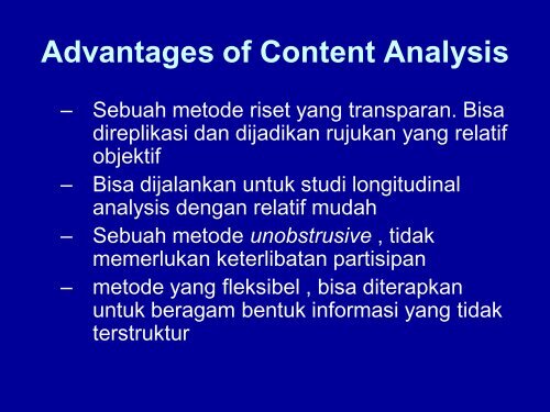 CONTENT ANALYSIS - S1 Ilmu Komunikasi UNSOED