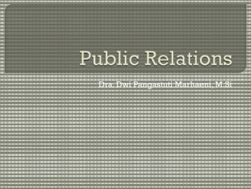 Public Relations by Dwi Pangastuti M