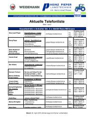 Aktuelle Telefonliste - Heinz Pieper Landtechnik