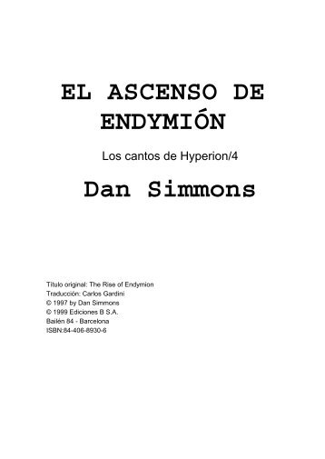 EL ASCENSO DE ENDYMIÓN Dan Simmons