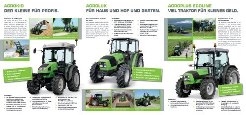 Die Kleinen von DeUTZ-FAHR Die GRoSSeS beweGen. AGROKID ...