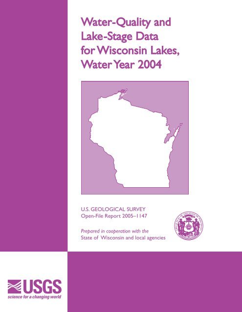 Water-Quality and Lake-Stage Data for Wisconsin Lakes, Water ...