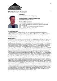 Short CV for Lars Rosengren - bergkonsult.se